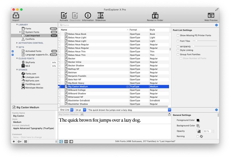 best font management for mac